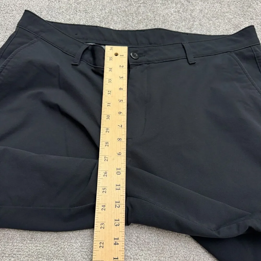 Under Armour Golf Performance Chino Shorts Mens 40 Black Flat Front Active Prep